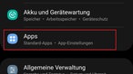 Akkuoptimierungen bei Samsung Galaxy S20