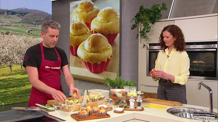 Matthias Ludwigs und Anne Willmes im Studio von Hier und heute.