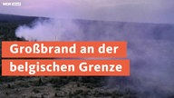 Blick von oben auf das Hochmoor Hohes Venn, in dem ein Großbrand ausgebrochen ist. 