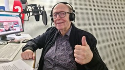 Reiner Calmund im WDR 2- Hörfunkstudio