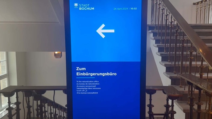 Eingang zum Einbürgerungsbüro in Bochum