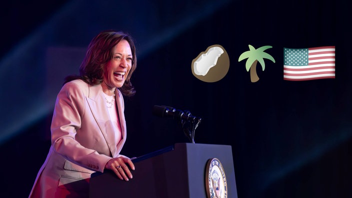 US-Vizepräsidentin Kamala Harris bei einer Rede 