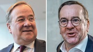 Politiker Armin Laschet (CDU, linkes Bild) und Boris Pistorius (SPD)