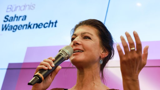 Die Parteivorsitzende vom BSW, Sarah Wagenknecht