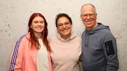 Stella Ritter, WDR 2 Moderatorin Katharina te Uhle, Thorsten Rítter (v.l.)