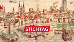 Stadtpanorama von Köln im Jahr 1493