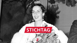 Susanne Erichsen nach der Wahl zur Miss Germany 1950 in Baden-Baden