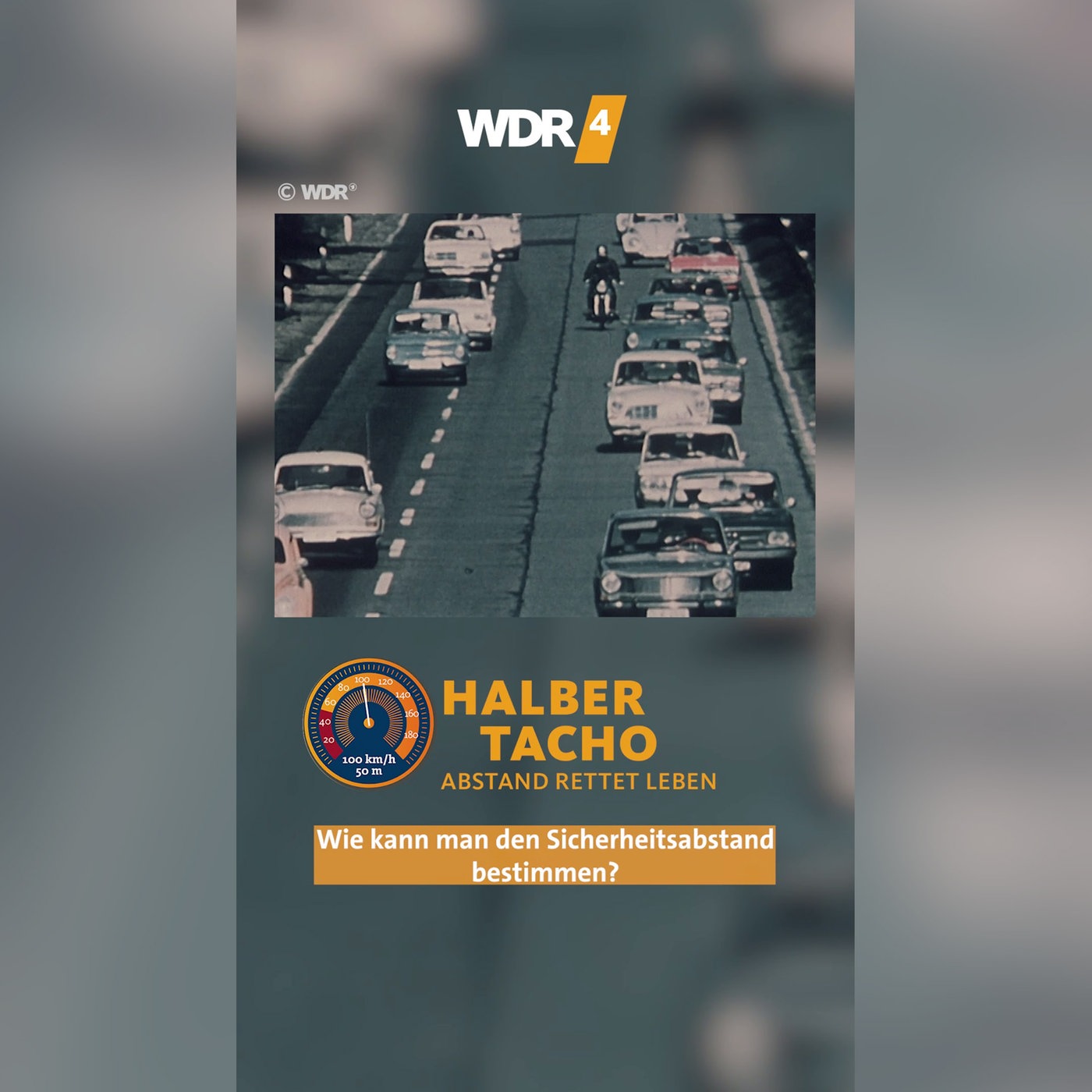 Dichter Verkehr auf der Autobahn: Standbild aus dem Erklärvideo "Halber Tacho Abstand" aus der WDR-Informationssendung "Der 7. Sinn"