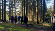 Wandergruppe im Arboretum Burgholz Wuppertal