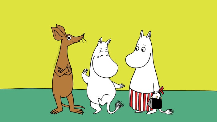 Sniff, Mumin und Muminmama zusammen.