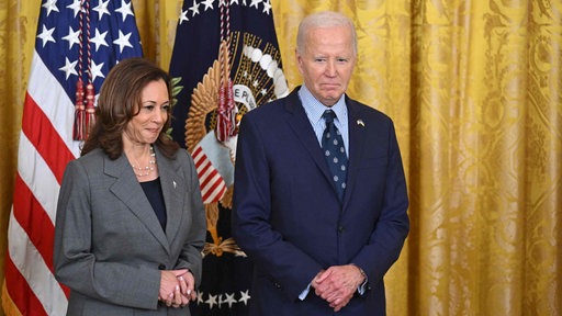 Präsident Joe Biden und Vizepräsidentin Kamala Harris Washington im Weißen Haus am 26. September 2024.