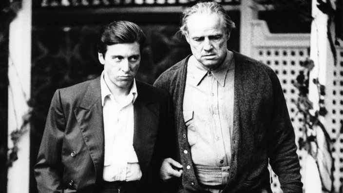 Al Pacino (li) und Marlon Brando in "Der Pate"