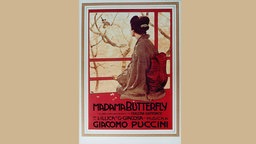 Plakat zur Oper "Madame Butterfly"