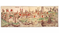 Stadtpanorama von Köln im Jahr 1493