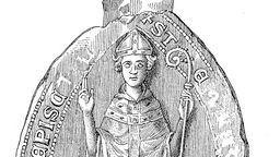 Das Siegel von Stephan Langtons, Erzbischof von Canterbury, Stephen Langton, auch Stephan Langton, ein englischer Theologe