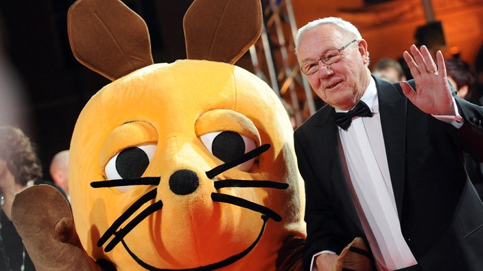 Armin Maiwald mit der Maus