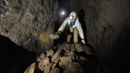 Bergbauarbeiter im Siegener Loch