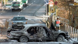 Zerbombte Limousine von Alfred Herrhausen