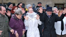 Flashmob vor dem Duisburger Rathaus