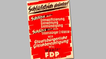 Wahlplakat der FDP zur Bundestagswahl 1949