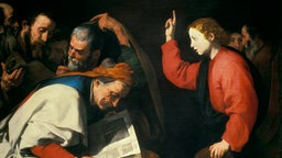 Gemälde von Jusepe de Ribera: Jesus und die Pharisäer im Tempel