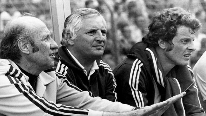 Helmut Schön, Jupp Derwall und Herbert Wimmer