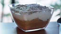 Rhabarberkompott mit Eischnee