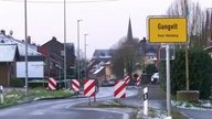 Straße mit Ortsschild Gangelt