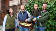 Björn Freitag und Familie Laurenz.