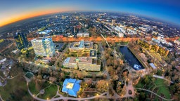 Stadt Dortmund von oben, Häuser, Westfalenpark