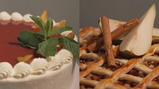 Backduell: Pflaumen-Birnen-Tarte gegen Zwetschgen-Birnen-Buttercremetorte