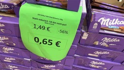 Das Bild zeigt Schokolade im Angebot.