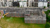 Massendefekt: Corona Session auf dem Rheinturm in Düsseldorf