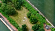 Massendefekt: Corona Session auf dem Rheinturm in Düsseldorf