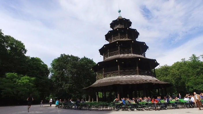 Der Chinesische Turm im Englischen Garten.