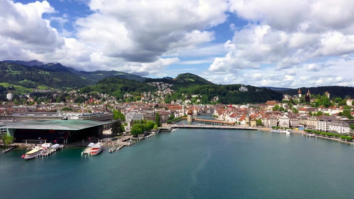 Blick auf Luzern am Vierwaldstättersee