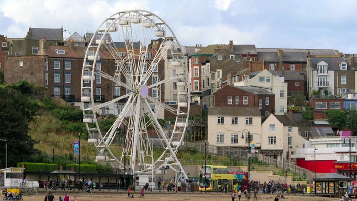 Die Stadt Scarborough an der Westküste Großbritannien