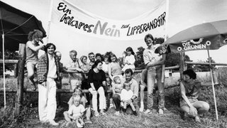 Grüne demonstrieren gegen eine Umgehungsstraße in Hamm in den 80ern