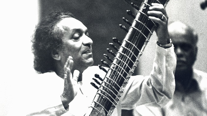 Ravi Shankar in der Kölner Musikhochschule 1985