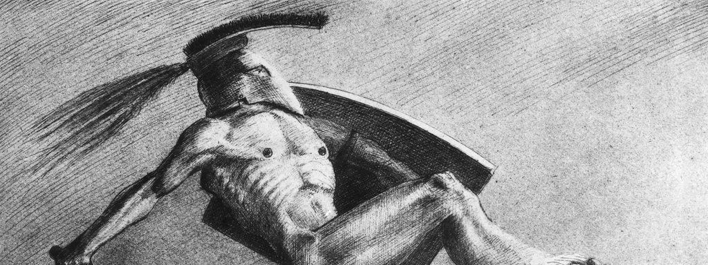 Das Beitragsbild des WDR3 Kulturfeature "Der Magier von Zwickledt" zeigt eine Grafik von Alfred Kubin mit dem Titel "Der Krieg"