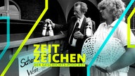 Zwei Krefelder Bürger bringen am 31. Juli 1985 Flaschen mit gepanschtem Wein zu einem eigens dafür aufgestellten Container.