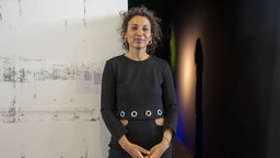 Die Künstlerin Latefa Wiersch bei den Swiss Art Awards 2023.