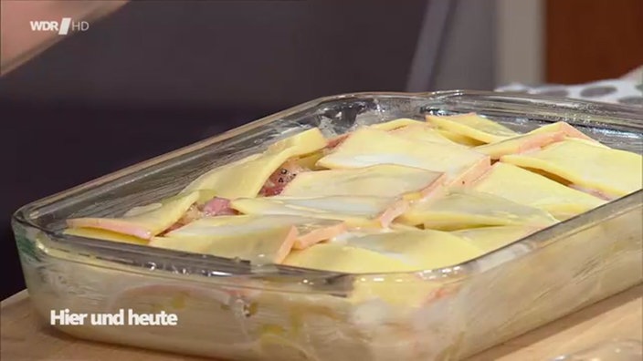 Aufnahme von Tartiflette aus Käseresten