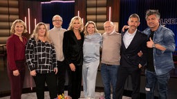 Gruppenbild mit Susan Link, Yvonne Marquard, Olli Dittrich, Veronica Ferres, Caroline Maria Frier, Dirk Rossmann, Micky Beisenherz und Lotto Chico