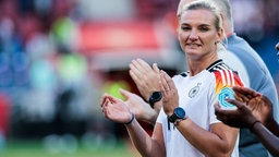 Alexandra Popp spielt am Montag Abend ihr letztes Spiel für die Nationalmannschaft