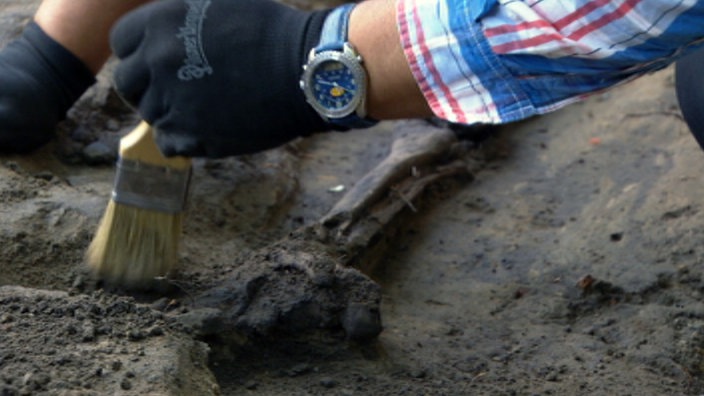 Archäologen bei der Arbeit