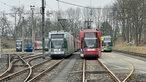 Ruhende Bahnen im Depot Beuel