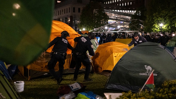 Camp pro-palästinensischer Studierender an der Columbia University wird von der Polizei geräumt