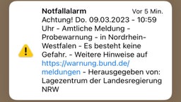 Cell Broadcast: Warnmeldung auf dem Smartphone