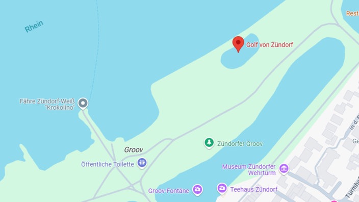 Google-Maps-Ansicht vom "Golf von Zündorf"